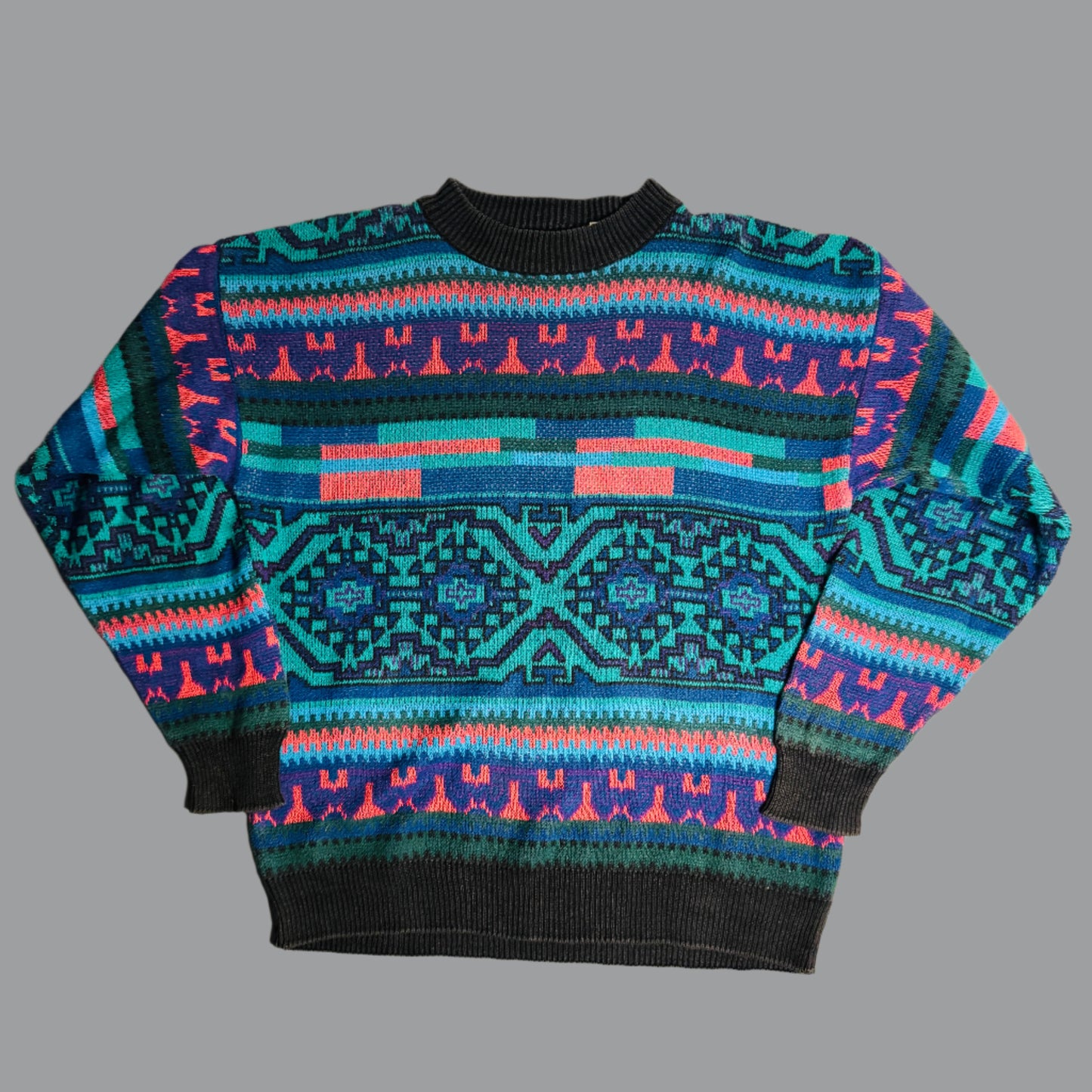 Teal Mosaic Sweater