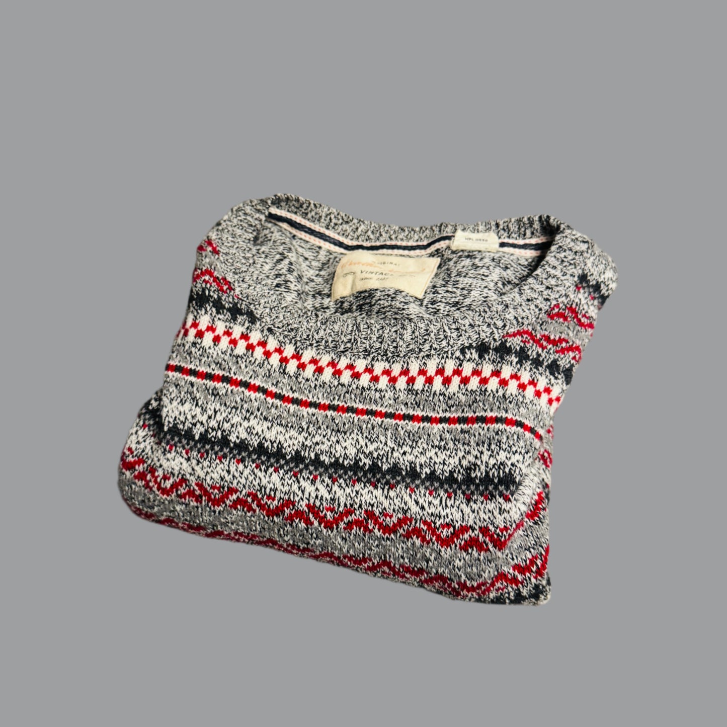 Vintage Nordic Striped Knit