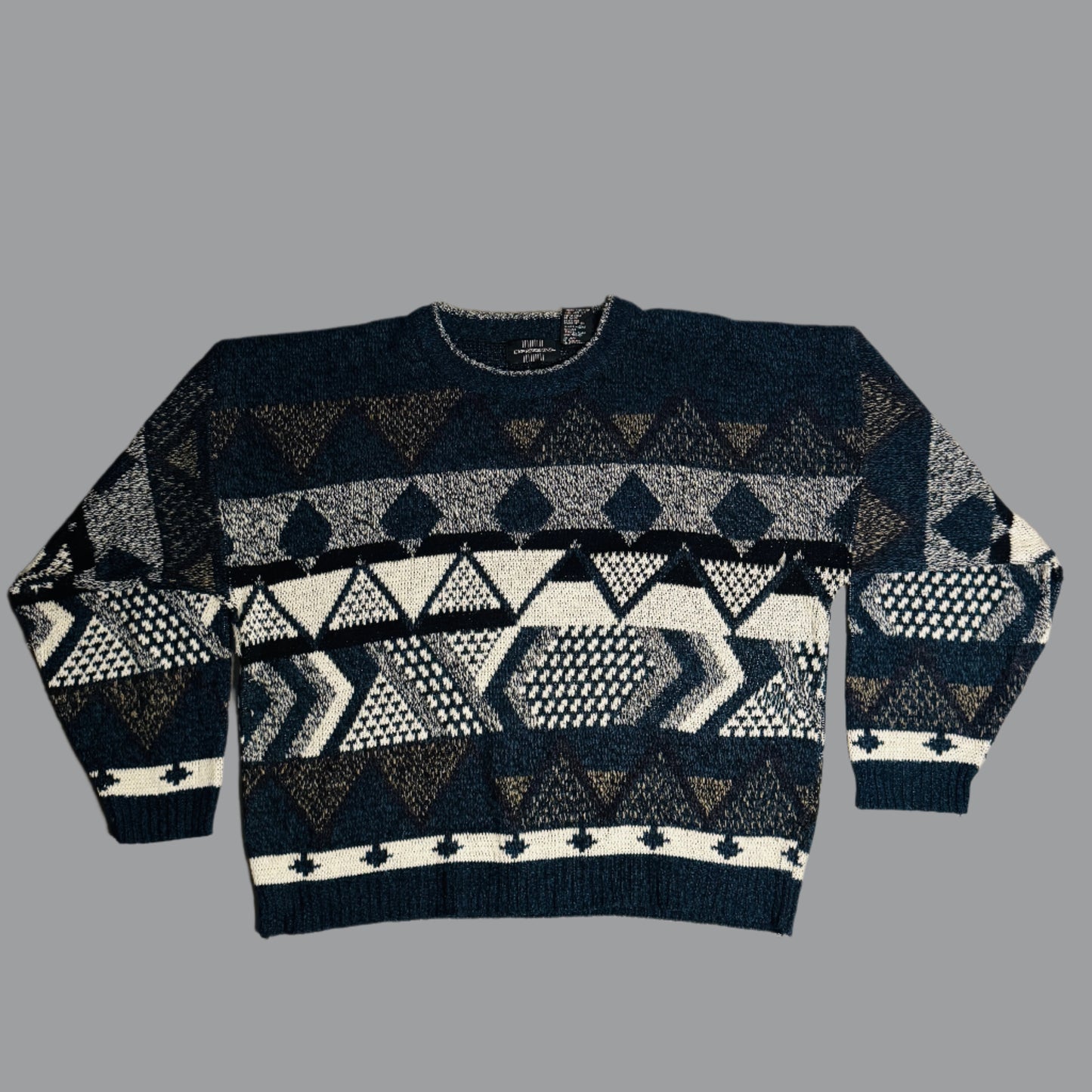80s Abstract Geometric Sweater