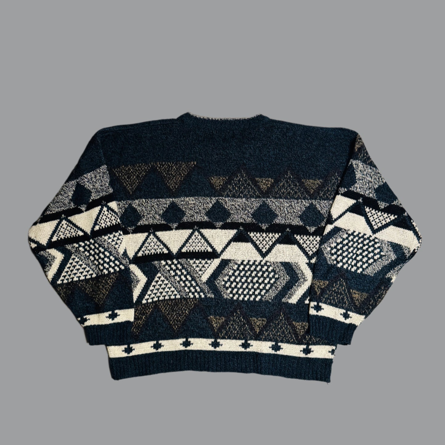 80s Abstract Geometric Sweater