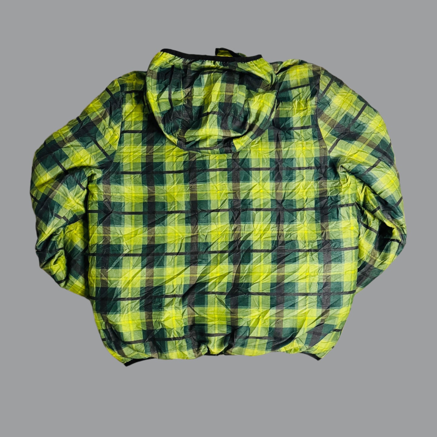 Kappa Neon Plaid Puffer Jacket