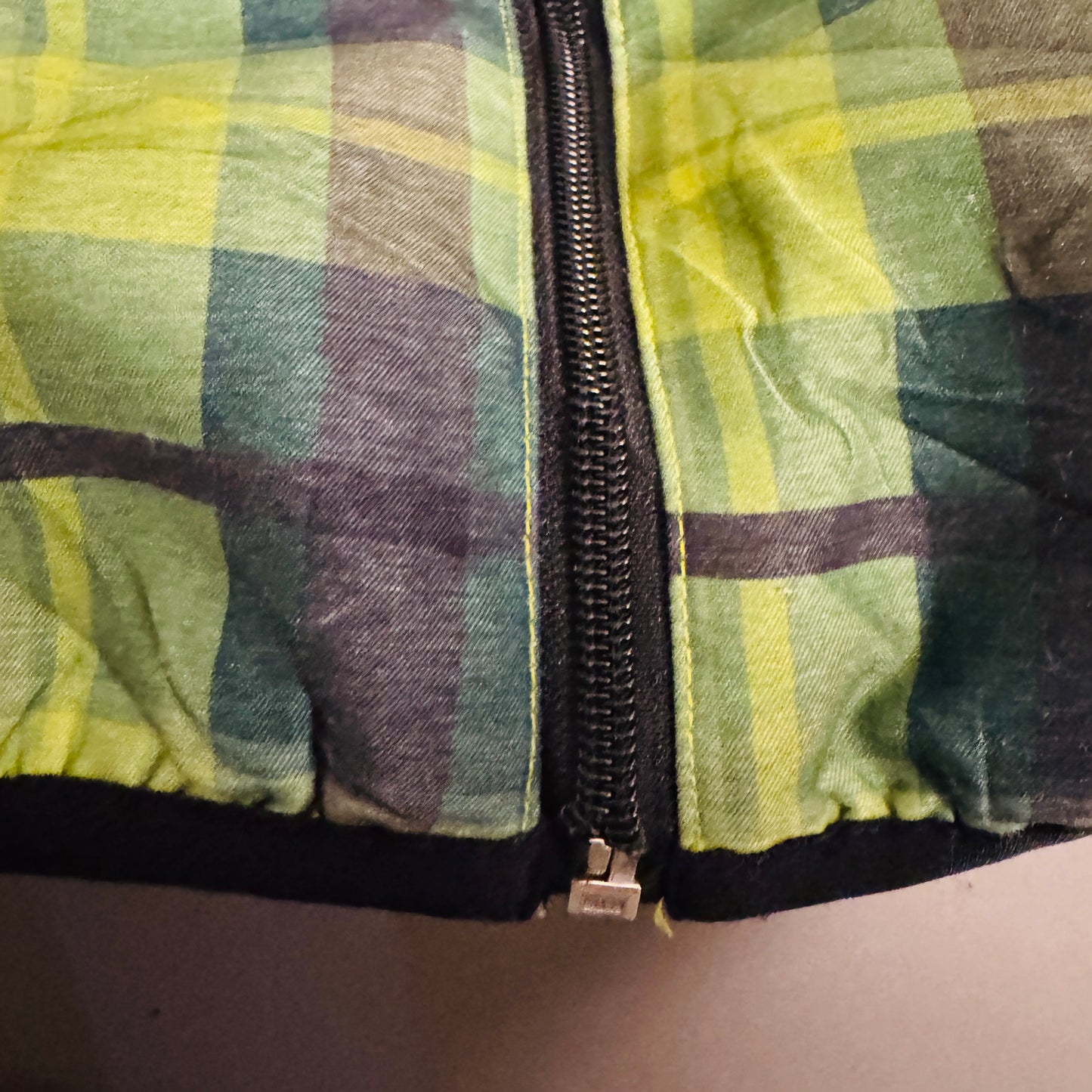 Kappa Neon Plaid Puffer Jacket