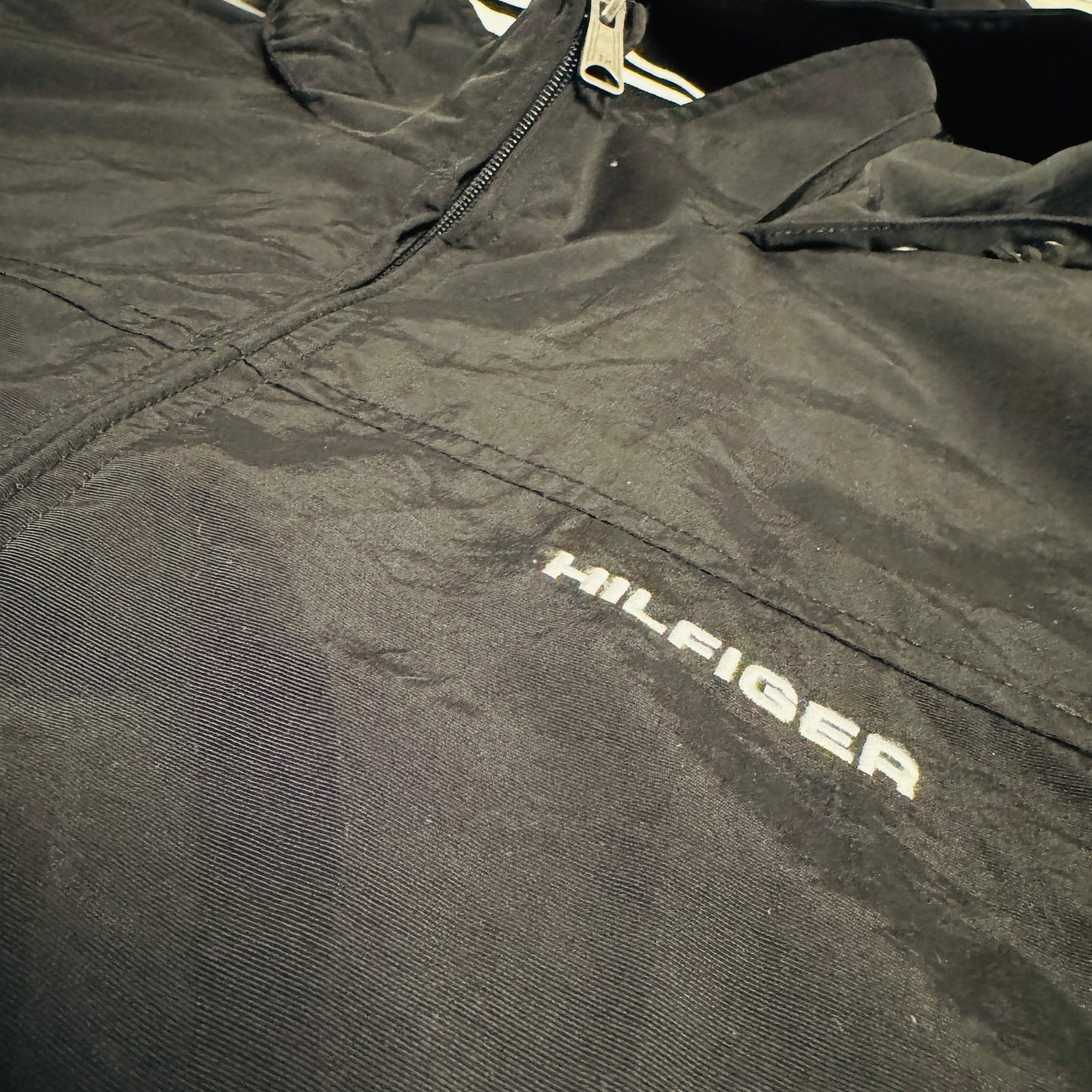 Tommy Hilfiger Black Striped Windbreaker