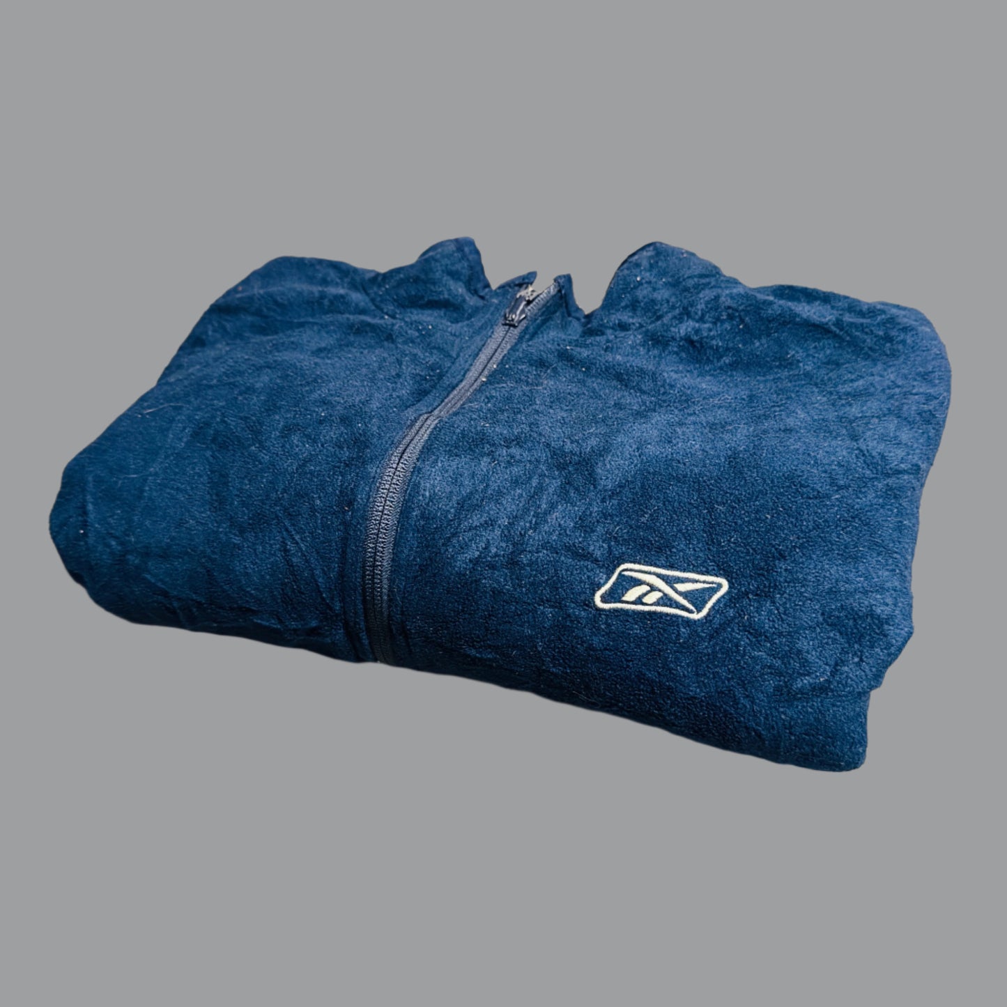 Reebok Navy Suede Fleece Jacket/Two Sided