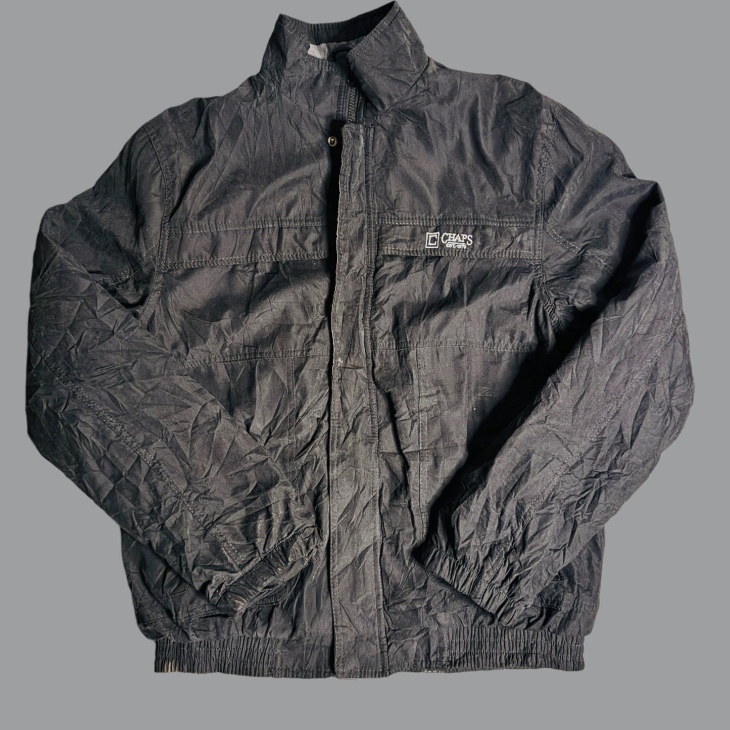 Chaps Classic Black Windbreaker