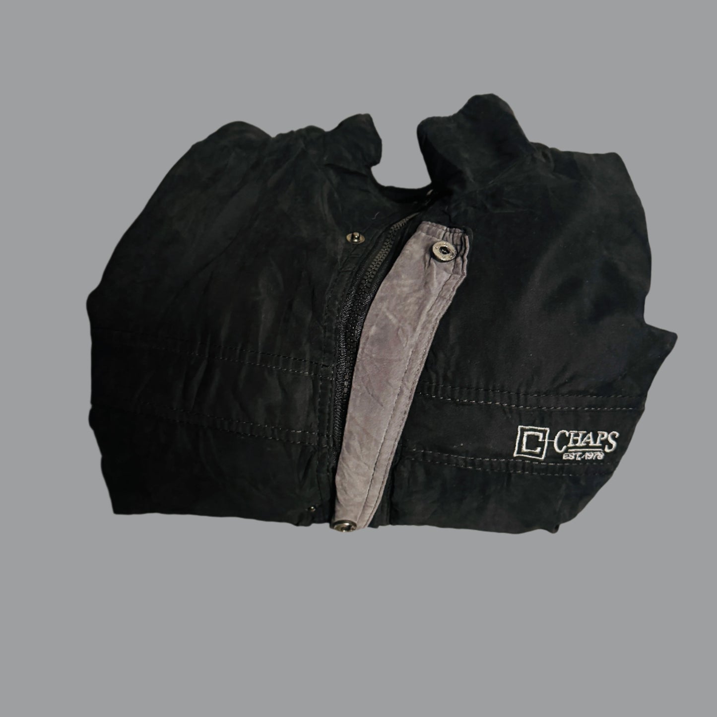 Chaps Classic Black Windbreaker