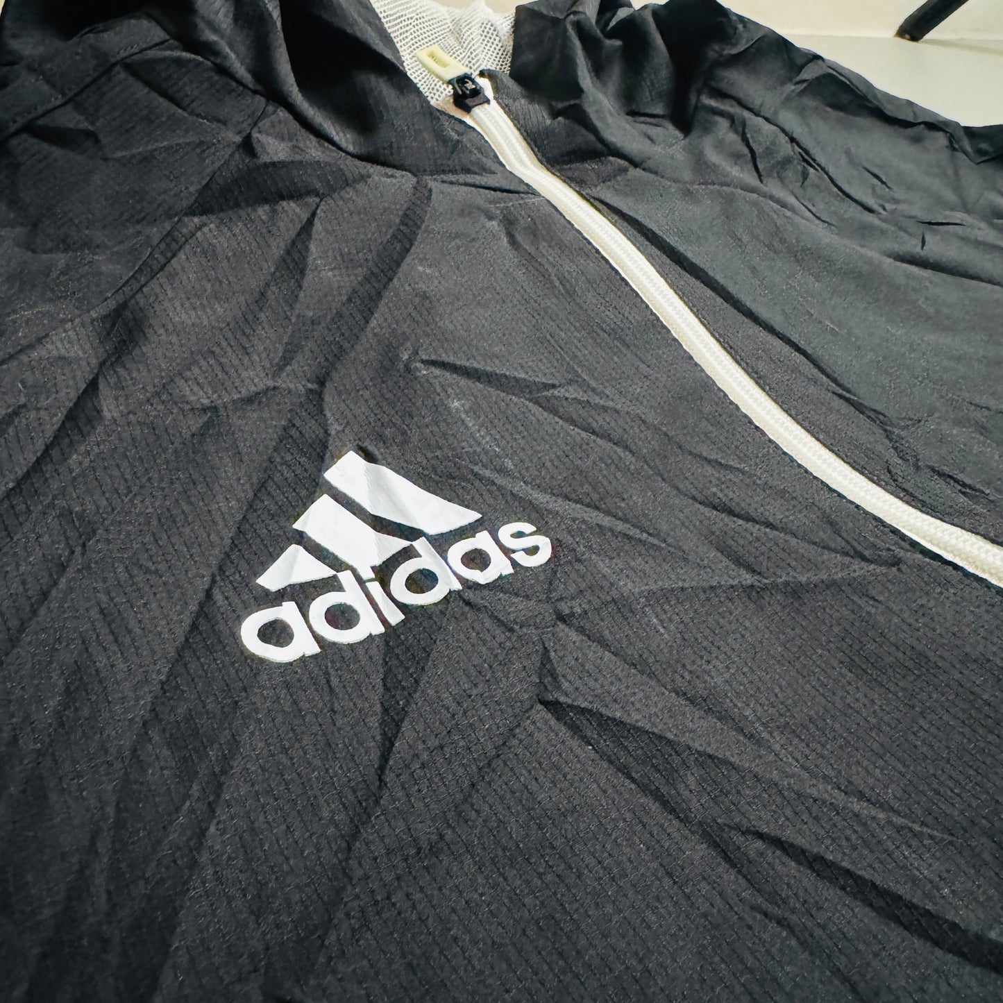 Adidas Climalite Windbreaker – Black & White Retro