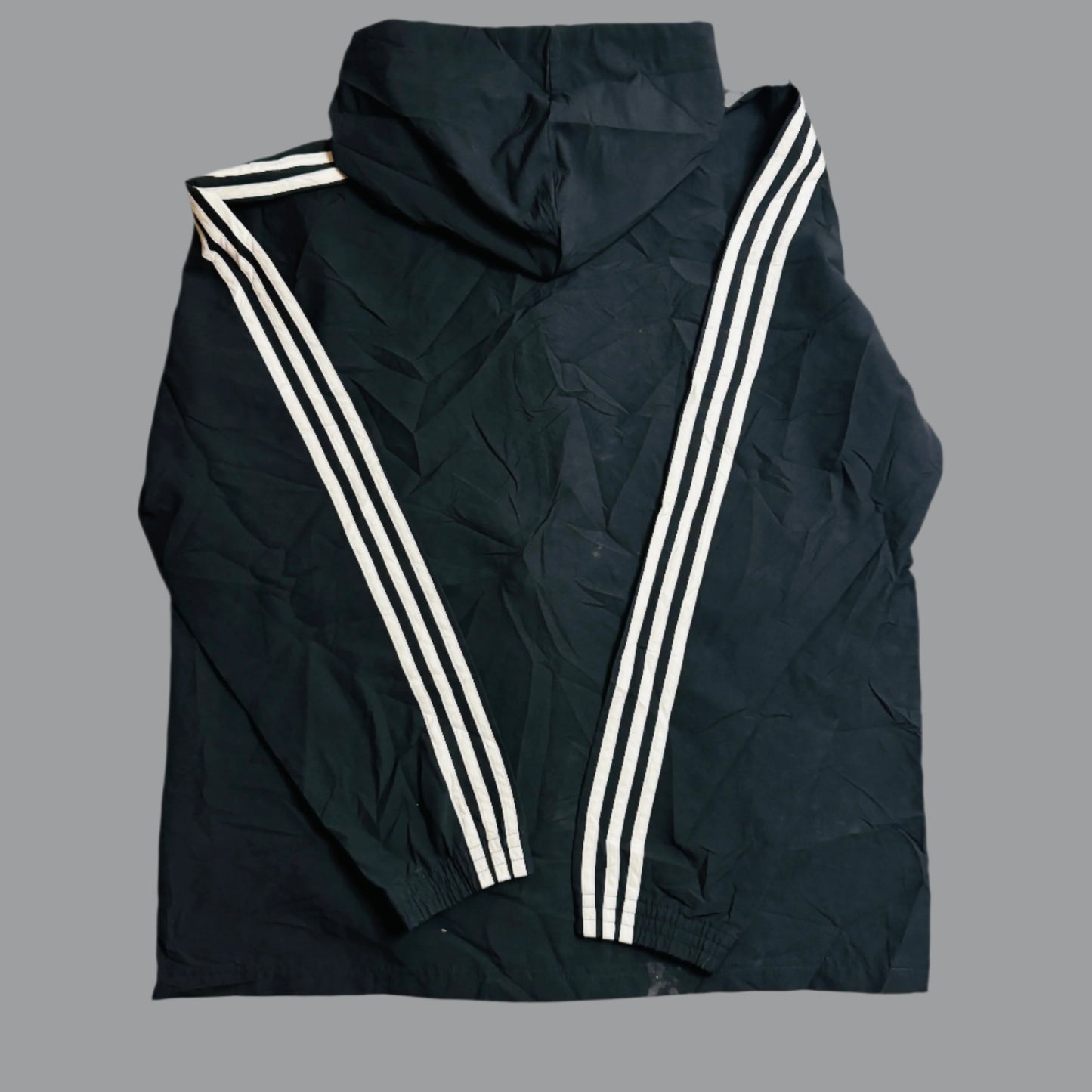 Adidas 3-Stripes Windbreaker – Black & White Classic