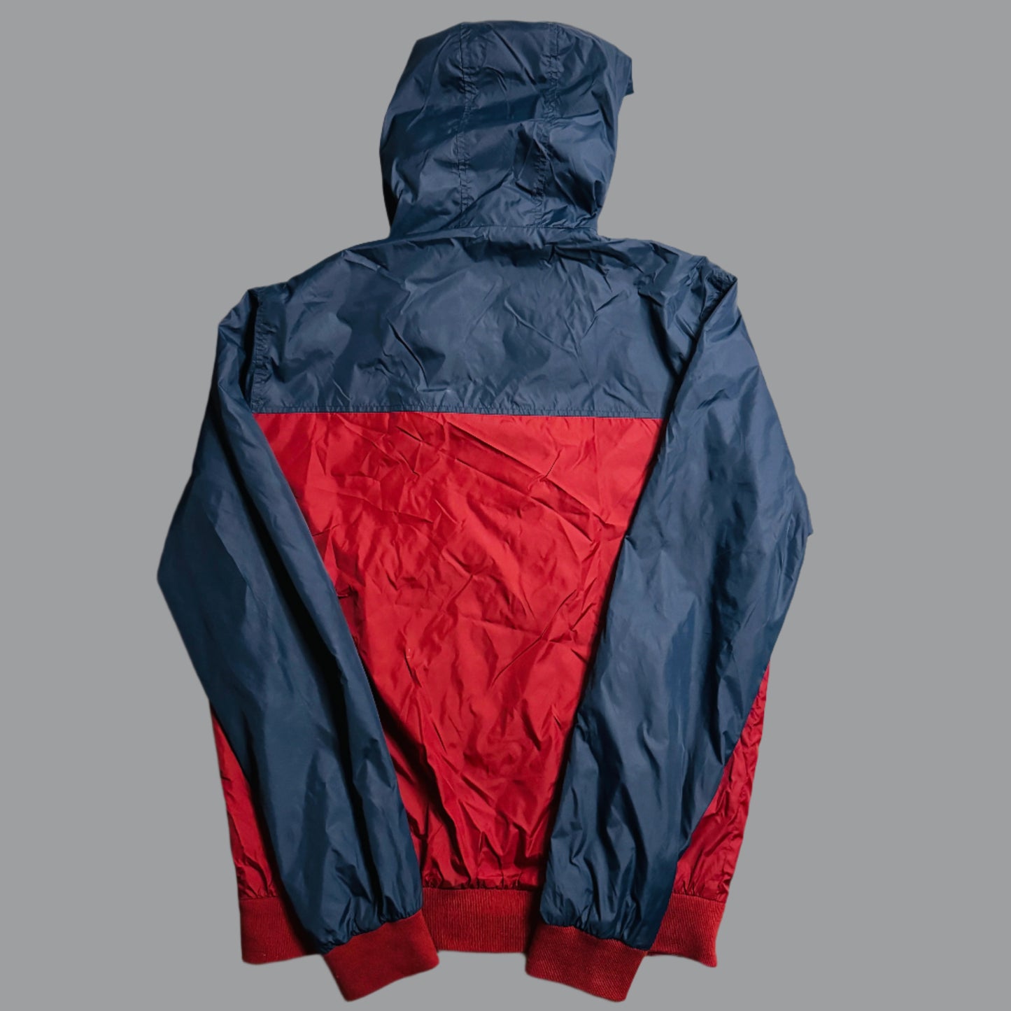 Vintage Navy Hooded Windbreaker