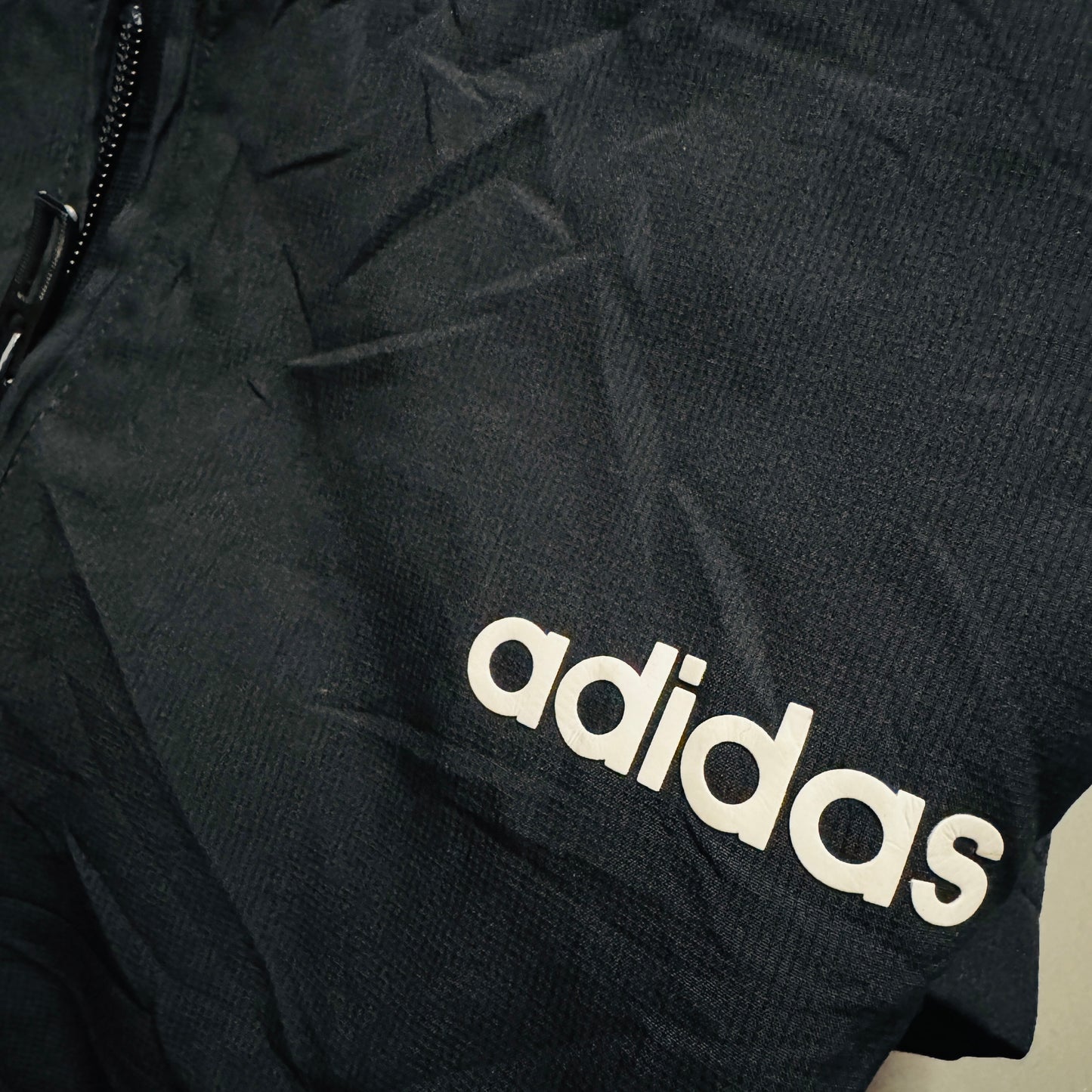 Adidas 3-Stripes Windbreaker – Black & White Classic