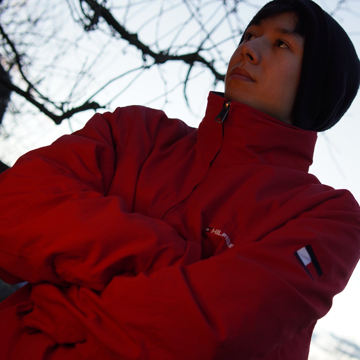 Tommy Hilfiger Red Windbreaker Jacket