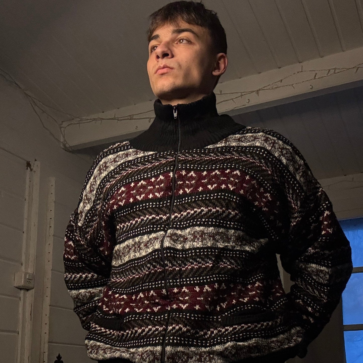Rustic Ember Sweater Jacket