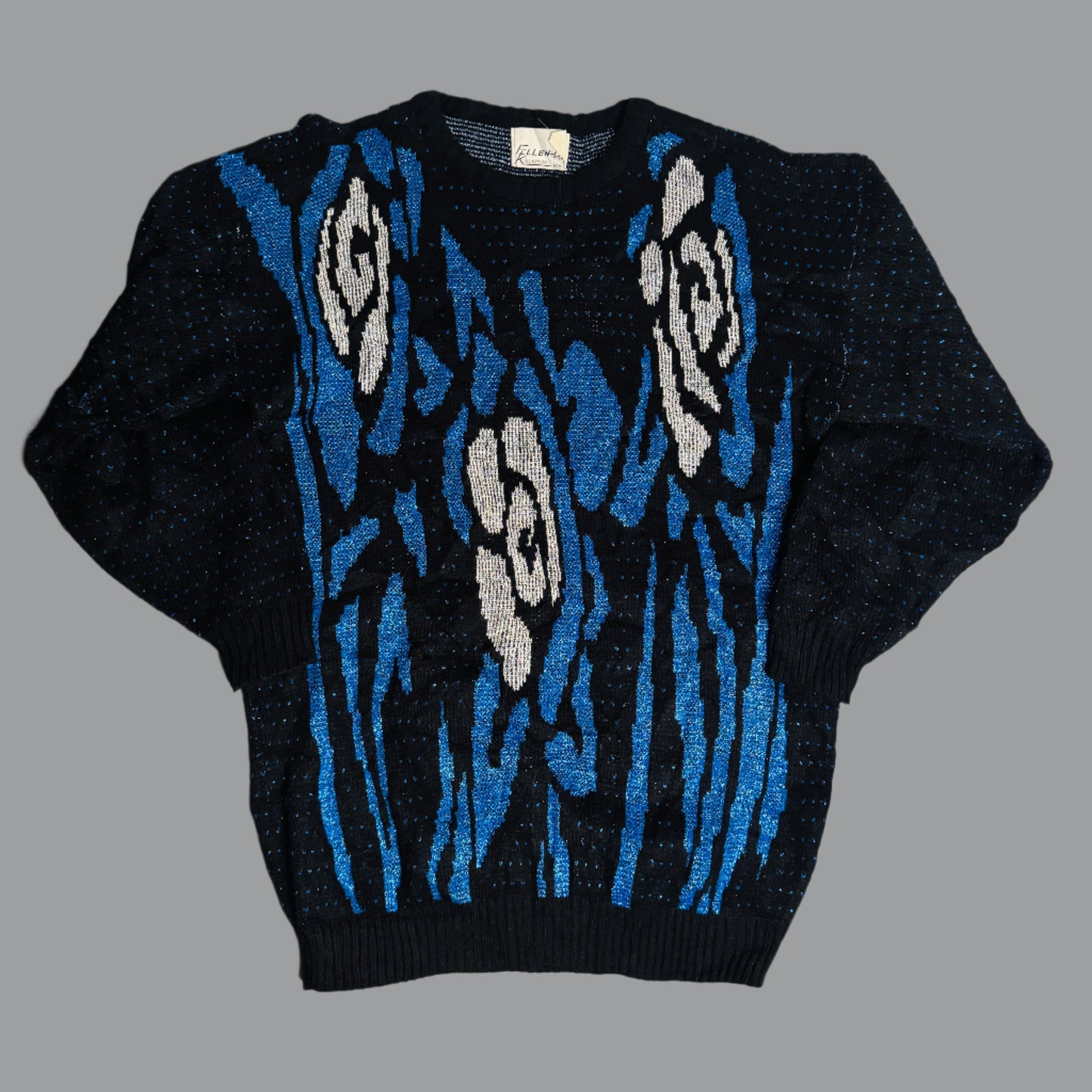 Vintage 80s Rose Pattern Sweater