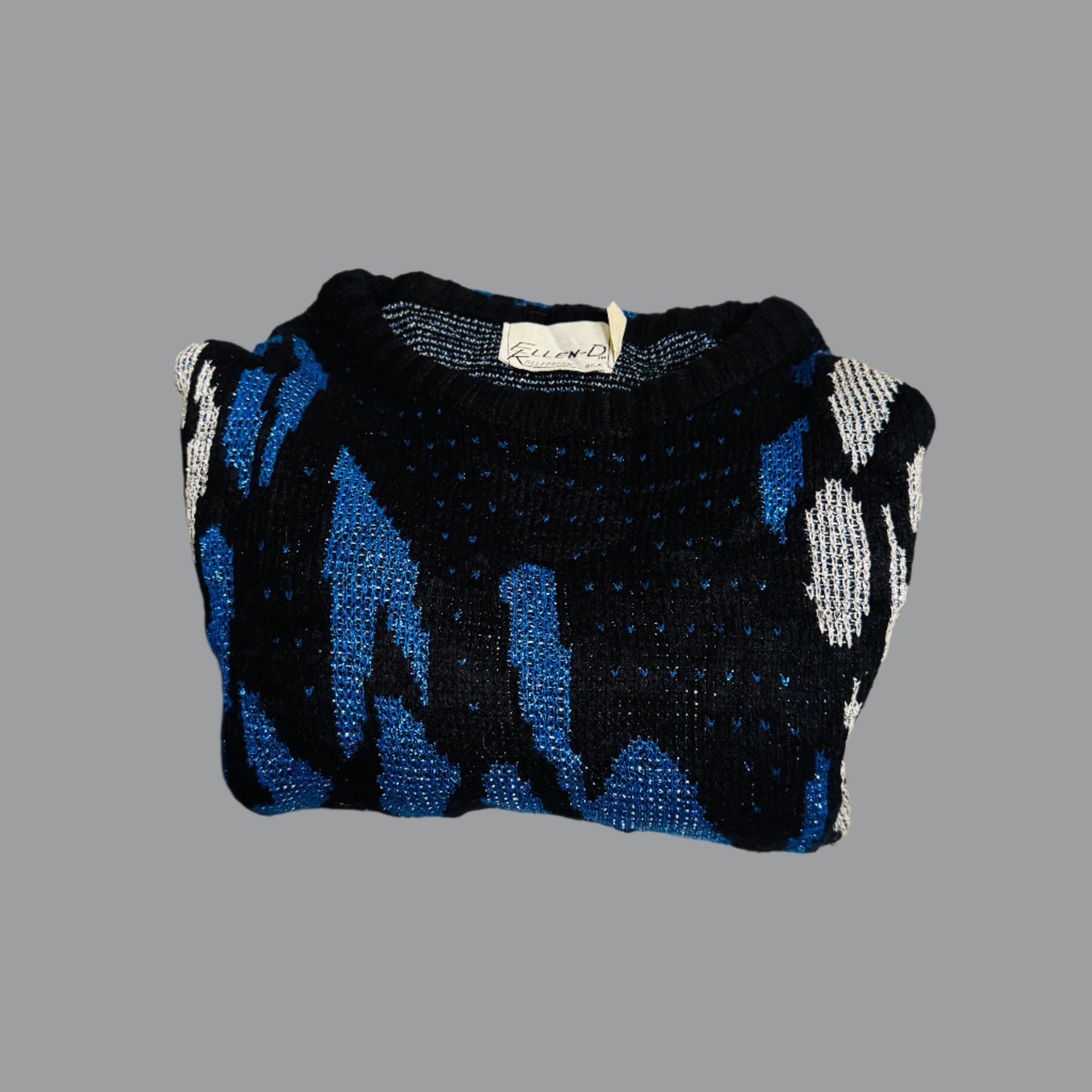 Vintage 80s Rose Pattern Sweater